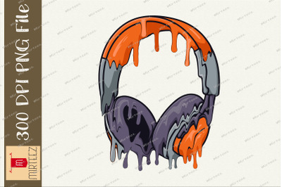 Melting Headphone Graphic Sublimation