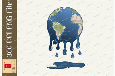 Melting Earth Graphic Sublimation