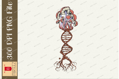 Mushroom Dna Mycology Shroom Trippy Png