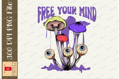 Free Mind Trippy Psychedelic Mushroom