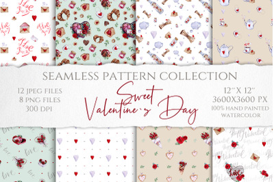 Sweet Valentines Seamless Patterns