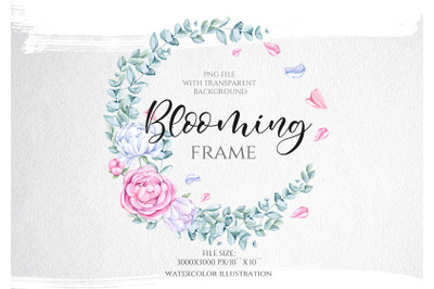 Blooming Floral PNG Wreath