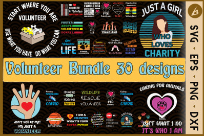 Volunteer Bundle SVG 30 designs