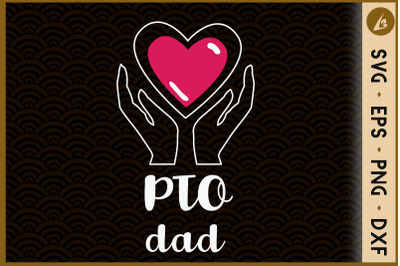 PTO Dad Heart Symbol Design