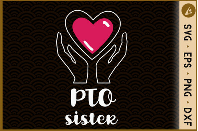 PTO Sister Heart Symbol Design