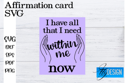 Affirmation Cards SVG | Positive Affirmation SVG