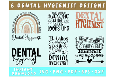 Dental Hygienist SVG Bundle&2C; 6 Designs&2C; Dental Hygienist Shirt SVG