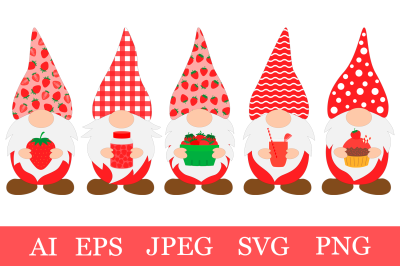 Gnomes Strawberry sublimation. Gnomes Strawberry SVG