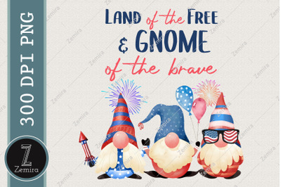 4th Of July Gnome Brave USA Sublimation