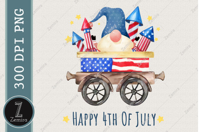 Happy 4th Of Gnome USA Proud Sublimation