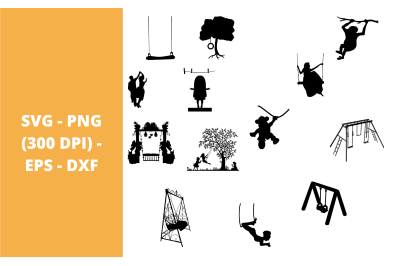 14 Cut Files of Swings