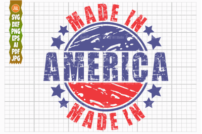 Made in America SVG, 4th of july SVG, Grunge Svg