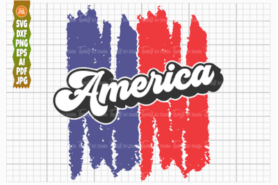 America SVG, 4th of july SVG, Grunge Retro Svg Png