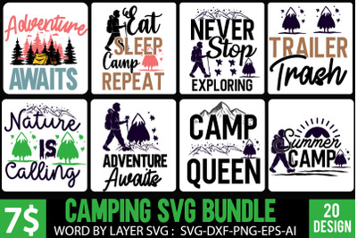 CAMPING SVG BUNDLE, Camping SVG Bundle Quotes , Adventure SVG Bundle
