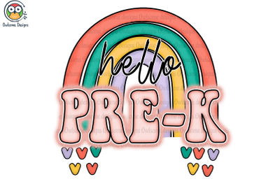 Hello Pre-K Sublimation Design