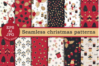 Seamless christmas patterns