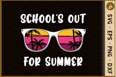 Retro Schools Out For Summer Sunglasses