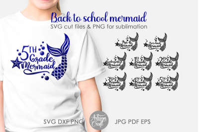 Mermaid tail SVG, First day of school, Back To School SVG