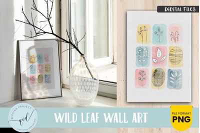 Wild Leaf Wall Arts | Watercolor