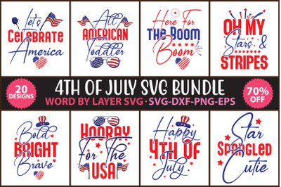 4th of july SVG Bundle vol.4, Cut file, SVG,Eps,dxf