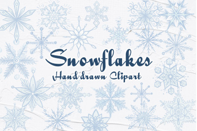 Snowflakes Watercolor Clipart
