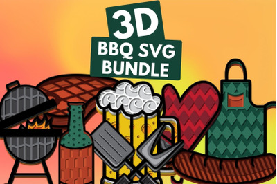 3D BBQ SVG Bundle