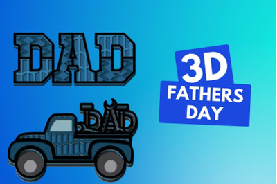 3D Fathers Day SVG Bundle