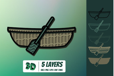 3D Boat SVG