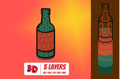 3D Bottle SVG