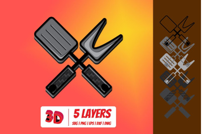 3D BBQ SVG