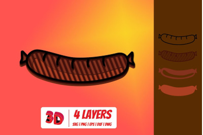 3D Sausage SVG