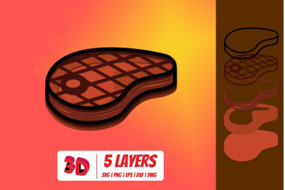 3D Steak SVG