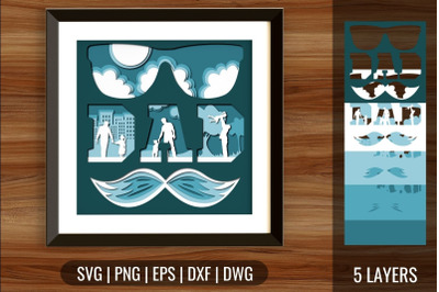 DAD Shadow Box SVG