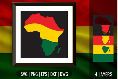 Africa Shadow Box SVG