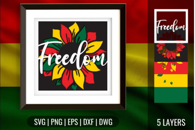 Freedom Shadow Box SVG