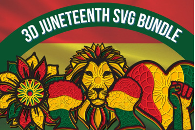 3D Juneteenth SVG Bundle