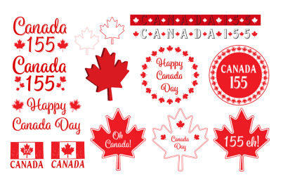 Canada Day 155 Year Celebrations Clipart