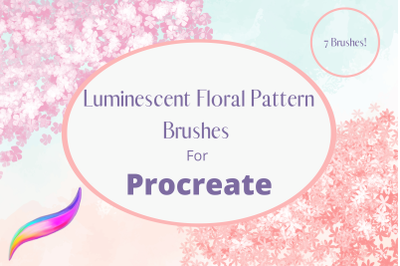 Procreate Luminescent Floral Pattern Brushes X 7