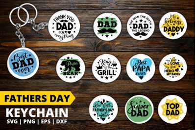 Fathers Day Keychain SVG Bundle