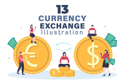 13 Currency Exchange Services Illustration