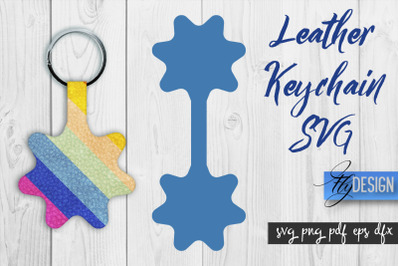 Leather Keychain SVG | Key Fob SVG | Bag Tag Design