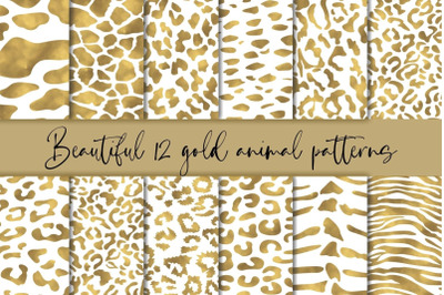 Gold Safari Patterns, Animal Print