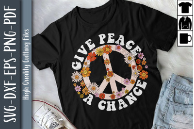 Give Peace A Chance 1960s Retro Gift