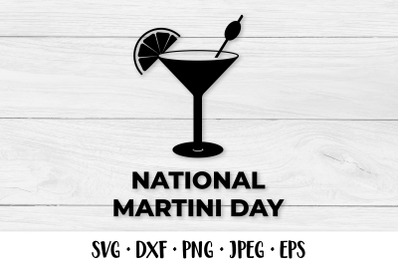 National Martini Day. Martini glass SVG