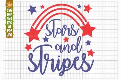 Stars and Stripes SVG PNG DXF, 4th July Shirt Svg
