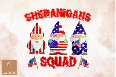 Shenanigans Squad 4Th Of July Gnomes Usa