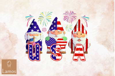 American Gnomes Usa 4Th Of July Png