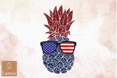 Hawaiian Pineapple American 4Th Of July