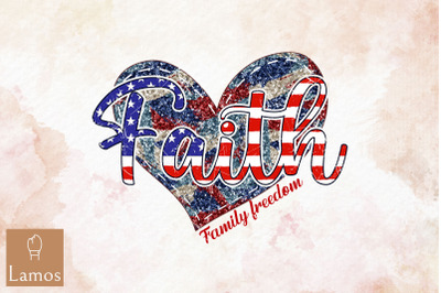 4Th Of July Christian Faith Heart Png