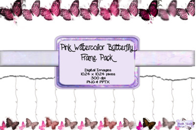 Pink Butterfly Frame pack